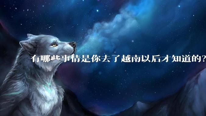 有哪些事情是你去了越南以后才知道的？